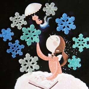20 dijes de resina de copo de nieve de brillo adornos de espalda plana de Navidad - Imagen 1 de 15