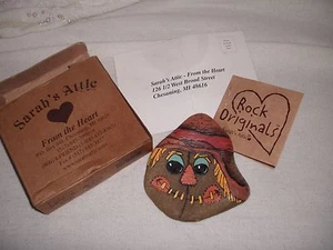 SARAH'S ATTIC ROCK ORIGINALS SCARECROW "STITCHES" #IE/311 BOXED AND PAPERS - Picture 1 of 8