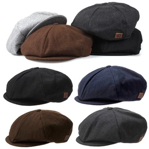 Unisex Para Hombres Liso Color Sólido Uni Baker Boy Newsboy Gatsby Gorra Plana Sombreros de Cabbie - Imagen 1 de 12