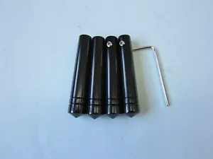 Lowrider Hydraulics switch extensions aluminum anodized, 4 pcs, black & wrench - Bild 1 von 8