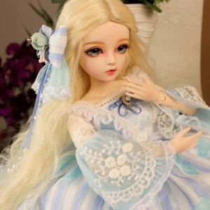 60cm BJD Doll 1/3 Ball Jointed Girl Doll + Free Face Eyes Makeup Wigs Clothes - Picture 1 of 12