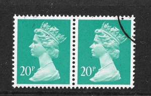 GB QEII - 1988 - Par SG X959 - 20p Turquesa - MÁQUINA - CTO y montado sin montar o nunca montado - Imagen 1 de 1