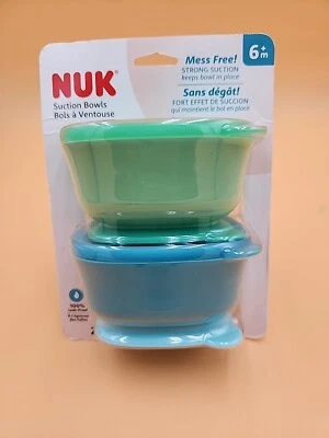 Ventosa y tapa NUK, colores surtidos, paquete de 2, 6+ meses más. Foto 1 de 4
