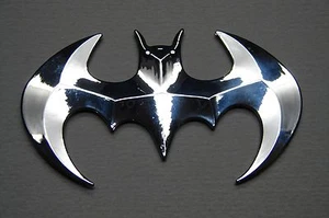 BATMAN 3D ABS CHROME EMBLEM STICKER LOGO BADGE DECAL FOR CARS & BIKES - Picture 1 of 12