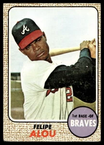 1968 Topps #55 Felipe Alou Atlanta Braves VG-VGEX crease - Picture 1 of 2