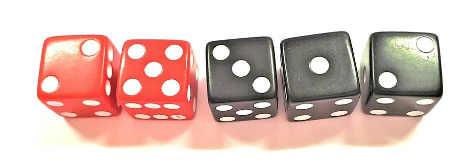 Risk 2010 The Game of Domination Set of 5 Dice Replacement Pieces Parts - Image 1 of 1