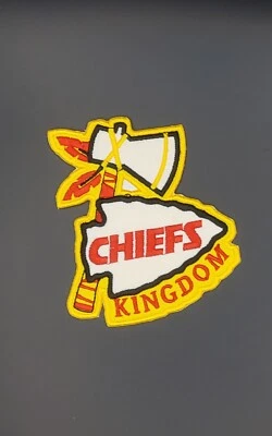 Kansas City Chiefs Kingdom Super Bowl Champions Iron-On Embroidered Patch 3.5"
