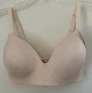Hanes Womens Bra 194164001703 Ultimate T Shirt Natural Lift Foam Pink Medium $36 - Picture 1 of 8