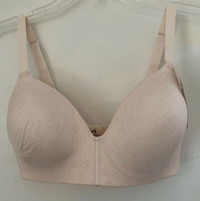 Hanes Womens Bra 194164001703 Ultimate T Shirt Natural Lift Foam Pink Medium $36 - Image 1 of 4