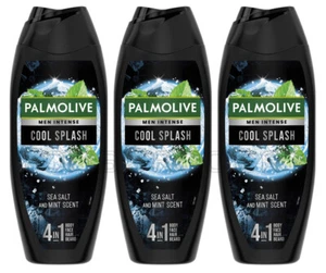 3 PALMOLIVE MEN INTENSE COOL SPLASH Sea Salt & Mint 4in1 Shower Gel 500ml - Picture 1 of 3