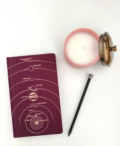 Solar System Gold Journal Notebook Journal notepad Cloth Cover - Picture 1 of 4