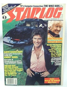 Starlog #79 Feb 1984 David Hasselhoff 007 Sean Connery Jon Pertwee Dr Who Quad - Bild 1 von 6
