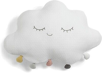Mamas & Papas White Cloud Cushion With Pompom 0m+ • 18.99£