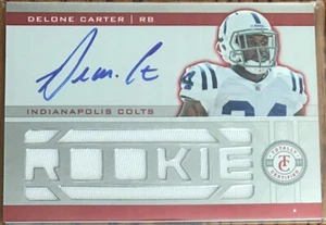 2011 Totally Certified Freshman Fabric Signature Red Delone Carter #212 229/300 - Picture 1 of 2