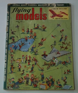 Flying Models Magazine August 1953 Model Plans Radio Control Fixit Wright Comic - Imagen 1 de 12