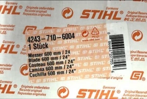Neu Original Stihl 4243 710 6004 Messersatz 600MM/24" HL94 HL94K HLA135 HLA135K - Bild 1 von 2