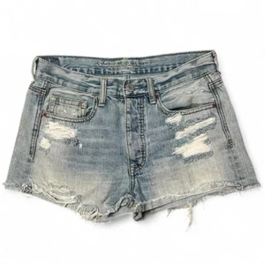 American Eagle Outfitters Distressed Denim Shorts - Women's Size 4 - Picture 1 of 8