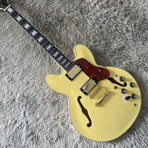 Custom ES-335 Electric Guitar Semi Hollow Body 6-Speed Switch Gold Hardware - Picture 1 of 5
