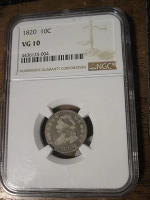 1820 Bust Dimes NGC VG-10 - Image 1 of 4