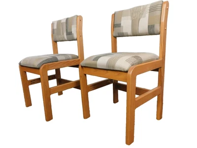 Par de sillas laterales plegables acolchadas ultra cómodas vintage EXC de roble danés modernas Foto 1 de 4