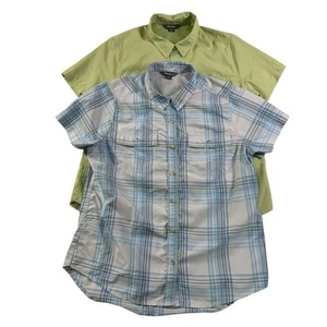 Eddie Bauer Shirt Women's Medium Lot 2 Adventurer Short Sleeve Moisture Wicking - Bild 1 von 7