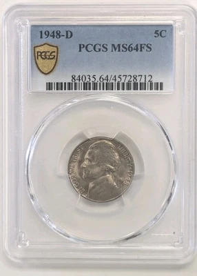 1948 D Jefferson Nickel PCGS MS64FS -View Photos.  #Z318 - Image 1 of 4