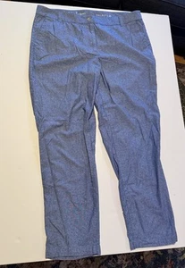 Talbots Chambray blau entspannt Chino Baumwolle Hose Gr. 16 Wochenende Baumwolle - Bild 1 von 8