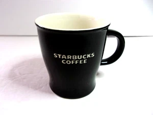 2008 STARBUCKS BLACK EMBOSSED COFFEE MUG MINT CONDITION - Picture 1 of 3