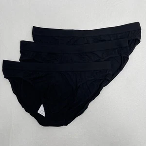 Ekouaer Men's Sexy Bulge Modal Breathable Thongs Soft Bikini Swimwear Black XXL - Picture 1 of 9