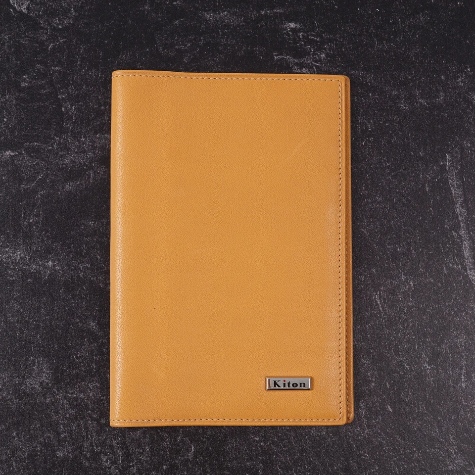 Kiton Tan Soft Calf Leather Mini Travel Wallet with Address Book - Image 1 of 4