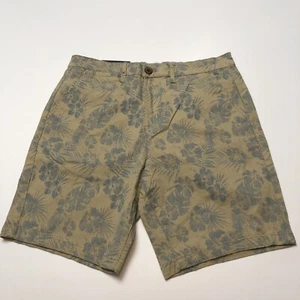 Jachs New York Shorts Men's Size 30 Khaki Printed Hawaiian Stretch Twill - Picture 1 of 7