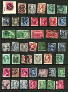 Collection 19th Century etc Few Fancy Cancel Sc #206 210 220 285 286 etc US 90-1 - Picture 1 of 4