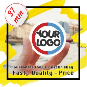 37 mm Runde Individuelle Logo Aufkleber, Personalisierte Firmen-/Firmennamen Etiketten - Bild 1 von 3