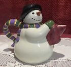 Christmas Snowman Ceramic Teapot Decorative Seasonal, 7” x 5”