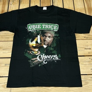 Vtg Y2K New Old Stock Obie Trice Cheers Black Graphic T-Shirt Men's Size Medium - Picture 1 of 5