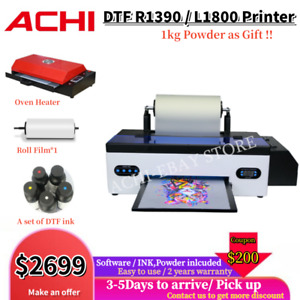 A3 DTF Printer R1390/L1800 Direct to Film T-shirt DIY Printer Home Business Oven