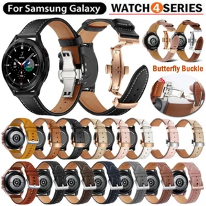 Luksusowa skórzana bransoletka zamiennik do Samsung Galaxy Watch 4 42/46mm 40/44mm 3 41/45mm - Zdjęcie 1 z 50
