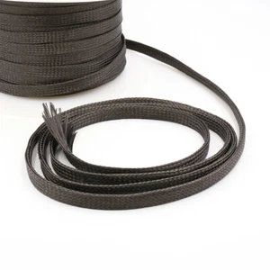 1Meter Carbon Fiber Fabric Braided Sleeving for HI FI Cable (4mm -14mm ) - Picture 1 of 9