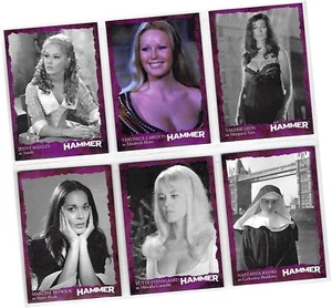 Hammer Horror Series 2 70's Shockers 1 - 6 Card Hammer Glamour Chase Set HG7-12 - Picture 1 of 3