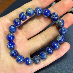 5-7MM Genuine A++ Lapis Lazuli Round Beads Stretchable Bracelet 6-9" Men Woman - Picture 1 of 8