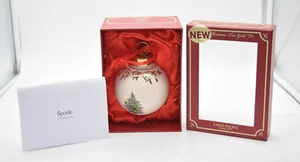 Spode 75th Anniversary Large Bauble Christmas Tree Ball Ornament Gold 3.75" MINT - Picture 1 of 10