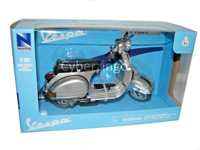Vespa P200E 1/12 Scale Silver Diecast Scooter Model NewRay - Image 1 of 4