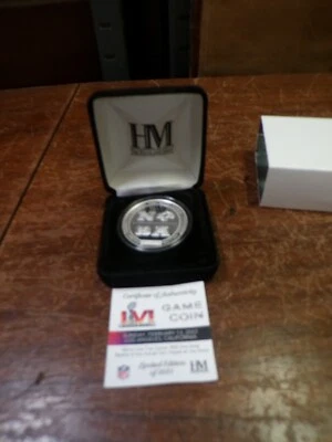 Moneda de plata campeonato de la NFL Los Angeles Rams Super Bowl LVI .999 #611/2021 Foto 1 de 4