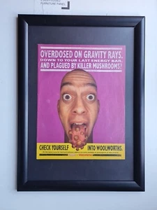 Check Yourself In Woolworths Defunct Rare FRAMED ADVERT GAME POSTER A3 11.5"X16" - Picture 1 of 4