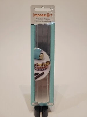 Pulsera de aluminio ImpressArt en blanco 14 Ga 3/8" x 6" - 10 unidades  Foto 1 de 3