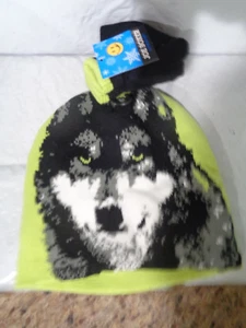 NUEVO CON ETIQUETAS Joe Boxer - Niños Unisex - Invierno - Lobo - Juego de Sombrero y Guantes Tejidos - L/XL - Imagen 1 de 1