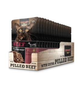 Leonardo Beef + extra pulled Beef 16x 70g Katzenfutter Nassfutter Katze Futter - Bild 1 von 1