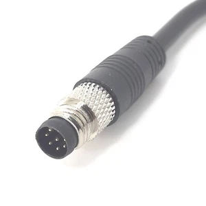 CABLE INDUSTRIAL M12, 8 POS MACHO, RECTO, CÓDIGO A, PVC NEGRO, 2 MTR - Imagen 1 de 2