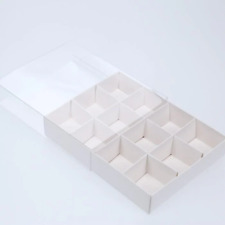 10 Pack of White Card Chocolate Sweet Soap Product Reatail Gift Box - 12 bay 4x4