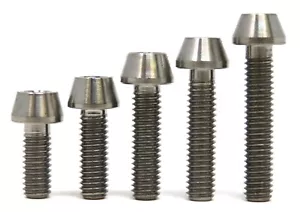 M4 Titan Schrauben Kegel Steckschlüssel Kopf 8 mm, 10 mm, 12 mm, 15 mm, 17 mm, 18 mm, 20 mm - Bild 1 von 8